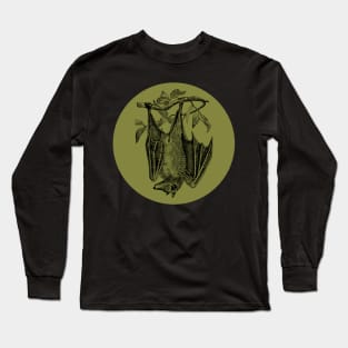 Halloween Bat, Omens, Signs, and Fortunes - Olive and Black Style Long Sleeve T-Shirt